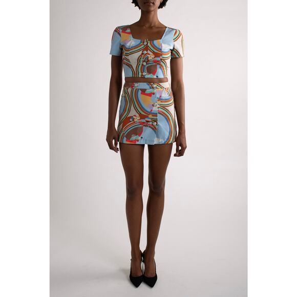 Stefani Vaidani Patterned Skirt Set - Picture 1 of 5